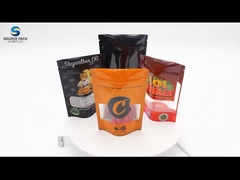 3.5г Пластиковый каннабис Стоять сзади мешок Ziplock трава Mylar мешки для марихуаны упаковки с окном